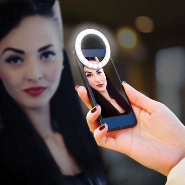 Arkon Mounts® Rechargeable LED Selfie Clip-on Ring Light