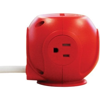 Accell® Power Cutie Compact Surge Protector with USB Charging Ports (Red)