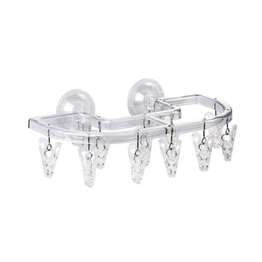 Better Houseware Suction-Cup Laundry Rack, Clear