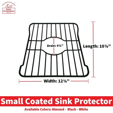Better Houseware Small Sink Protector (Black)