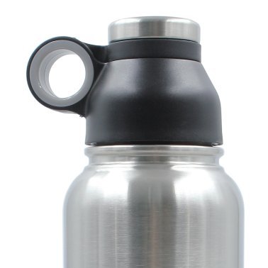 Brentwood® Geojug Stainless Steel Vacuum-Insulated Water Bottle (1.1 L; Black/Silver)
