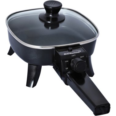 Brentwood® 6-In. 600-Watt Nonstick Electric Skillet with Glass Lid