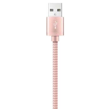 XYST™ Charge and Sync USB to Lightning® Braided Cable, 10 Ft. (Rose Gold)