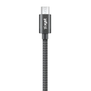 XYST™ Charge and Sync USB to Micro USB Braided Cable, 10 Ft. (Black)