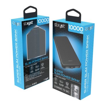 XYST™ Portable Power Pack, 10,000 mAh, Dual USB, XYS-PB10TCM