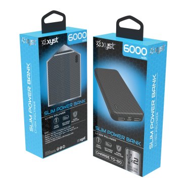 XYST™ Portable Power Pack, 6,000 mAh, Dual USB, XYS-PB6TCM