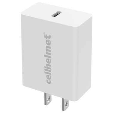 cellhelmet® 20-Watt Single USB-C® Power Delivery Wall Charger, White