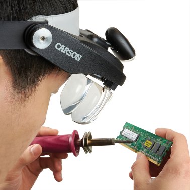 CARSON® MagniVisor™ Deluxe LED Head Visor Magnifier
