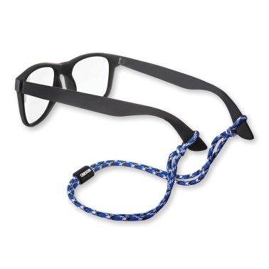CARSON® Paracord Eyewear Retainers for Sunglasses and Glasses (Black/Blue)