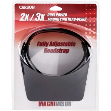 CARSON® MagniVisor™ 2x–3x Dual-Power Head-Mounted Magnifier