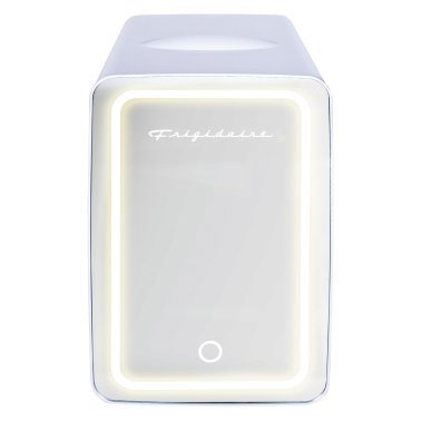 Frigidaire® .35 Cubic-Foot 10-Liter 15-Can Mini Portable Personal Fridge with Lighted Mirror Door (White)