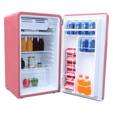 Frigidaire® 3.2-Cu.-Ft. 60-Watt Retro Compact Refrigerator (Pink)