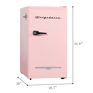 Frigidaire® 3.2-Cu.-Ft. 65-Watt Retro Bar Fridge with Side Bottle Opener (Pink)