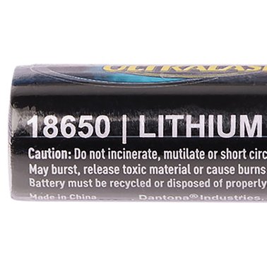 Ultralast® 3,400 mAh 18650 Retail Blister-Carded Batteries (1 Pack)