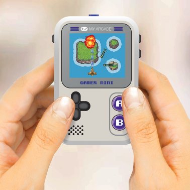 My Arcade® Gamer Mini Classic 160-in-1 Handheld Game System (Gray/Purple)