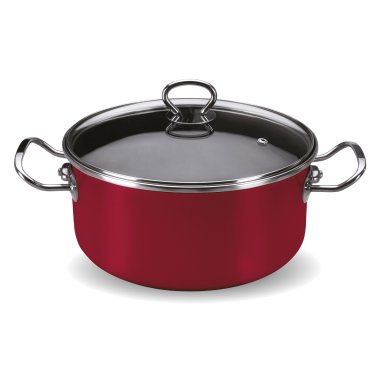 VASCONIA® Elegance 10-Piece Cookware Set (Red)