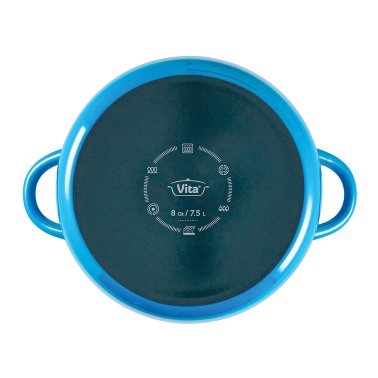 Vita® 8-Piece Enamel-on-Steel Cookware Set (Blue)