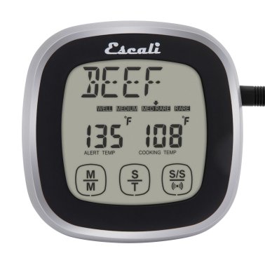 Escali® Touch Screen Thermometer and Timer (Black)