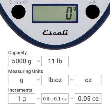 Escali® Primo Digital Kitchen Scale (Royal Blue)