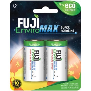 FUJI ENVIROMAX® EnviroMax™ C Super Alkaline Batteries, 2 pk