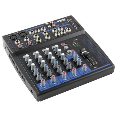 Gemini® GEM-08USB Compact Analog Bluetooth® Audio Mixer, 8 Channels