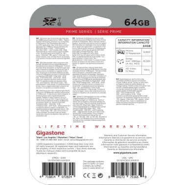 Gigastone® Prime Series SDHC™ Card (64 GB)