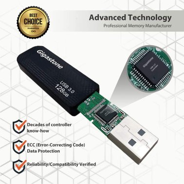 Gigastone® USB 3.0 Flash Drive (128 GB)