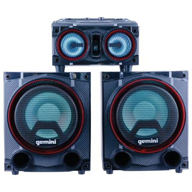 Gemini® Next-Generation 3-Piece Home Party System with Bluetooth®, Lights, and Microphone, GSYS-2000