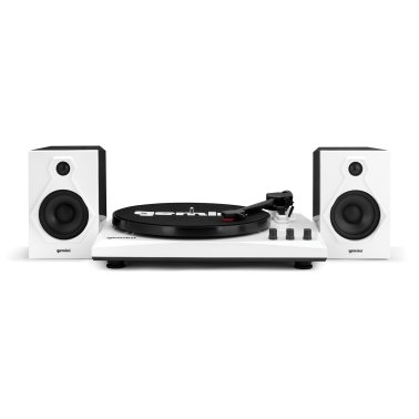 Gemini® TT-900B Belt-Drive 3-Speed Turntable System with Bluetooth® and Stereo Speakers (White)