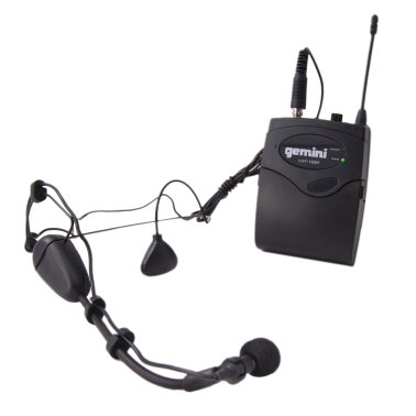 Gemini® UHF-01HL-F1 UHF Single-Channel Wireless Microphone System with Headset and Lavalier Microphones