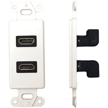DataComm Electronics Décor Wall Plate Insert with Dual 90° HDMI® Connectors