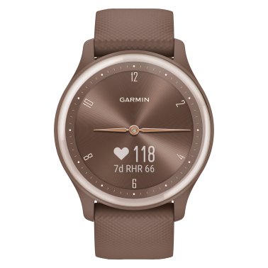 Garmin® vívomove® Sport Smartwatch with Silicone Band (Cocoa)