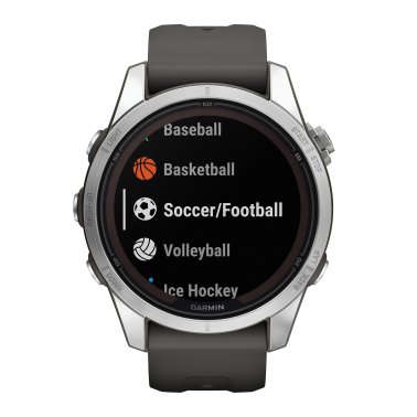 Garmin® fēnix® 7S Pro Solar Edition Smartwatch, Silver Bezel with Graphite Band