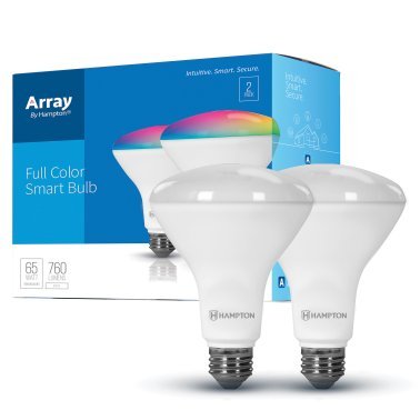 Array By Hampton® BR30 760-Lumen Smart Wi-Fi® Full-Color LED Flood Light Bulb (2 Pack)