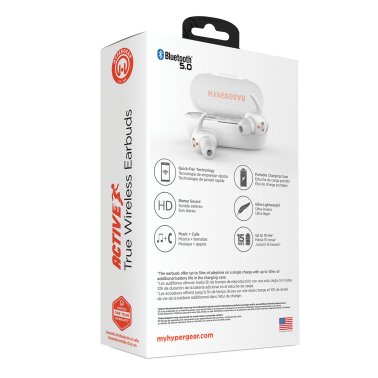 HyperGear® Active True Wireless Earbuds (White)