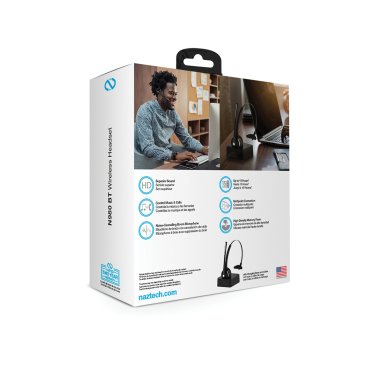 Naztech® N980 Over-the-Head Bluetooth® Headset with Charging Base