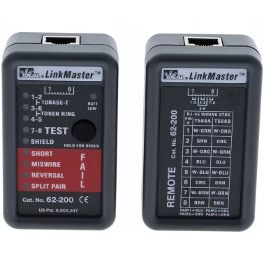 IDEAL® LinkMaster™ RJ45 CAT5E/6 Ethernet Wiremapper Tester