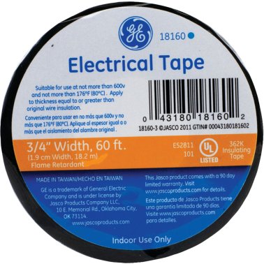 GE® Black PVC Electrical Tape