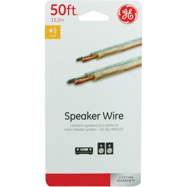 GE® Home Audio Series Speaker Wire, 50ft