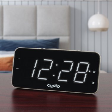 JENSEN® JCR-212 AM/FM Digital Dual-Alarm Clock Radio