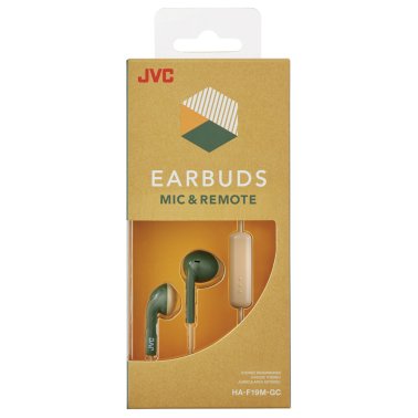 JVC® Retro In-Ear Wired Earbuds with Microphone (Green)