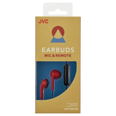 JVC® Retro In-Ear Wired Earbuds with Microphone (Red)