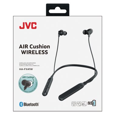JVC® In-Ear Neckband Wireless Bluetooth® Headphones with Microphone and Air Cushion Support (Black)