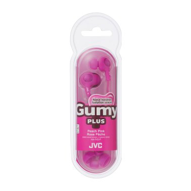 JVC® Gumy Plus Inner-Ear Earbuds, HA-FX5 (Pink)