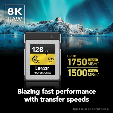 Lexar® Professional CFexpress® Type-B GOLD Series Memory Card (128 GB)