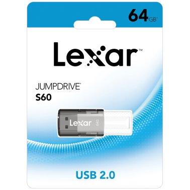 Lexar® JumpDrive® S60 USB 2.0 Flash Drive (64 GB)