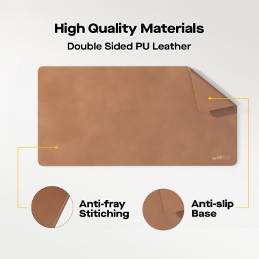 Mobile Pixels 31.5-In. x 15.75-In. PU Leather Desk Mat (Oak Brown)