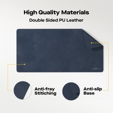 Mobile Pixels 31.5-In. x 15.75-In. PU Leather Desk Mat (Set Sail Blue)
