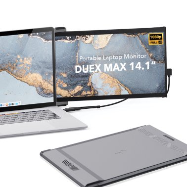Mobile Pixels DUEX® Max 14.1-In. IPS LCD Slide-out Display for Laptops (Gray)
