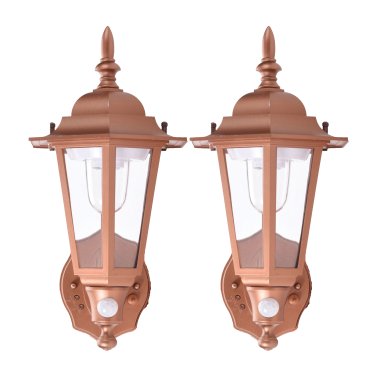 MAXSA® Innovations Battery-Powered Motion-Activated Plastic LED Wall Sconce (2 Pack; Copper)
